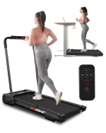 FYC 3.5HP Under Desk Treadmill 300LBS Weight Capacity, 2-in-1 Foldable Design, Remote Control & LED Display Compact Electric Walking and Running Machine for Walking, Running, Jogging (Black) - Image 2