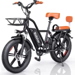 Electric Bike for Adults,750W 30-70Miles 48V 15AH Removable Battery Ebike 20" x 4.0 Fat Tire Beach Commuting E-Bike 2 Seater W/Fork Suspension UL2849 - Image 2