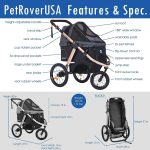 Jogging Sports Stroller with Comfort Rubber Wheels/Zipper-Less Entry/1-Hand Quick Fold/Aluminum Frame for Small/Medium Dogs, Cats and Pets (Green Camo) - Image 37
