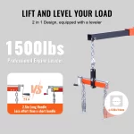 BENTISM 2T Folding Engine Crane Engine Hoist with Level 4400 lbs/2 ton Heavy-Duty Cherry Picker Shop Crane Oldable Engine Crane - Image 5