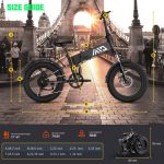 TST Electric Bike, 4.0 Fat Tire Foldable Ebike, 48V 13Ah Battery, 750W Electric Commuter Bicycle with LCD, 20" One-Step Folding Electric City Bike for Men Women, Black - Image 4