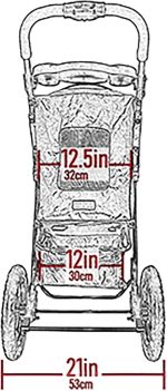 No-Zip NV Pet Stroller for Cats/Dogs, Zipperless Entry, Easy One-Hand Fold, Gel-Filled Tires, Plush Pad + Weather Cover Included, 3 colors - Image 11