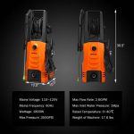3500PSI Electric Pressure Washer, 1800W 2.6 GPM Portable Electric Power Washer with 4 Nozzles - Image 22