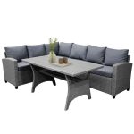 Bromford Rectangular 35.4'' Long Dining Set with Cushions - Image 3