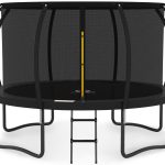 JUMPZYLLA 8FT Trampoline Outdoor with Enclosure for Kids