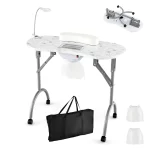 LDAILY Portable Nail Table with Electric Dust Collector - Image 2