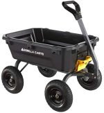 Gorilla Carts 7GCG-NF 7 Cu. Ft. Heavy-Duty Poly Garden Dump Cart with No-Flat Tires, Black ( Exclusive) - Image 2