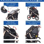 Jogging Sports Stroller with Comfort Rubber Wheels/Zipper-Less Entry/1-Hand Quick Fold/Aluminum Frame for Small/Medium Dogs, Cats and Pets (Green Camo) - Image 35