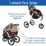 Jogging Sports Stroller with Comfort Rubber Wheels/Zipper-Less Entry/1-Hand Quick Fold/Aluminum Frame for Small/Medium Dogs, Cats and Pets (Green Camo) - Image 22