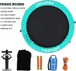Inflatable Dock Floating Platform, 8ft Inflatable Water Hammock Floating Deck for Lake W/Cupholder, Round Floating Ring Float Ring, Pool Float Raft Lounger Island Platform Pad - Image 10