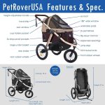 Jogging Sports Stroller with Comfort Rubber Wheels/Zipper-Less Entry/1-Hand Quick Fold/Aluminum Frame for Small/Medium Dogs, Cats and Pets (Green Camo) - Image 20