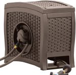Suncast Aquawinder 125 Wicker Garden Hose Reel ?C Lightweight Portable Hands ?C Free Water Powered Retractable Hose Reel ?C Java - Image 2
