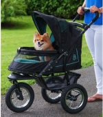 No-Zip NV Pet Stroller for Cats/Dogs, Zipperless Entry, Easy One-Hand Fold, Gel-Filled Tires, Plush Pad + Weather Cover Included, 3 colors - Image 20