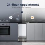 Commercial Under Counter Ice Maker Machine, 80Lbs/Day with 24lbs Ice Storage, Built-in Drain Pump/Automatic Cleaning/Timing Setting/Smart LCD Panel, Ideal for Both Home and Commercial Use - Image 7