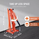 BENTISM 2T Folding Engine Crane Engine Hoist with Level 4400 lbs/2 ton Heavy-Duty Cherry Picker Shop Crane Oldable Engine Crane - Image 7