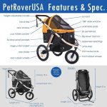 Jogging Sports Stroller with Comfort Rubber Wheels/Zipper-Less Entry/1-Hand Quick Fold/Aluminum Frame for Small/Medium Dogs, Cats and Pets (Green Camo) - Image 29