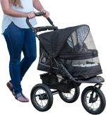 No-Zip NV Pet Stroller for Cats/Dogs, Zipperless Entry, Easy One-Hand Fold, Gel-Filled Tires, Plush Pad + Weather Cover Included, 3 colors - Image 26