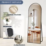 Metal Arch Full Length Mirror Floor Mirror Wall-Mounted - Image 6